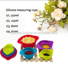 Eco-friendly colorful silicone measuring cups